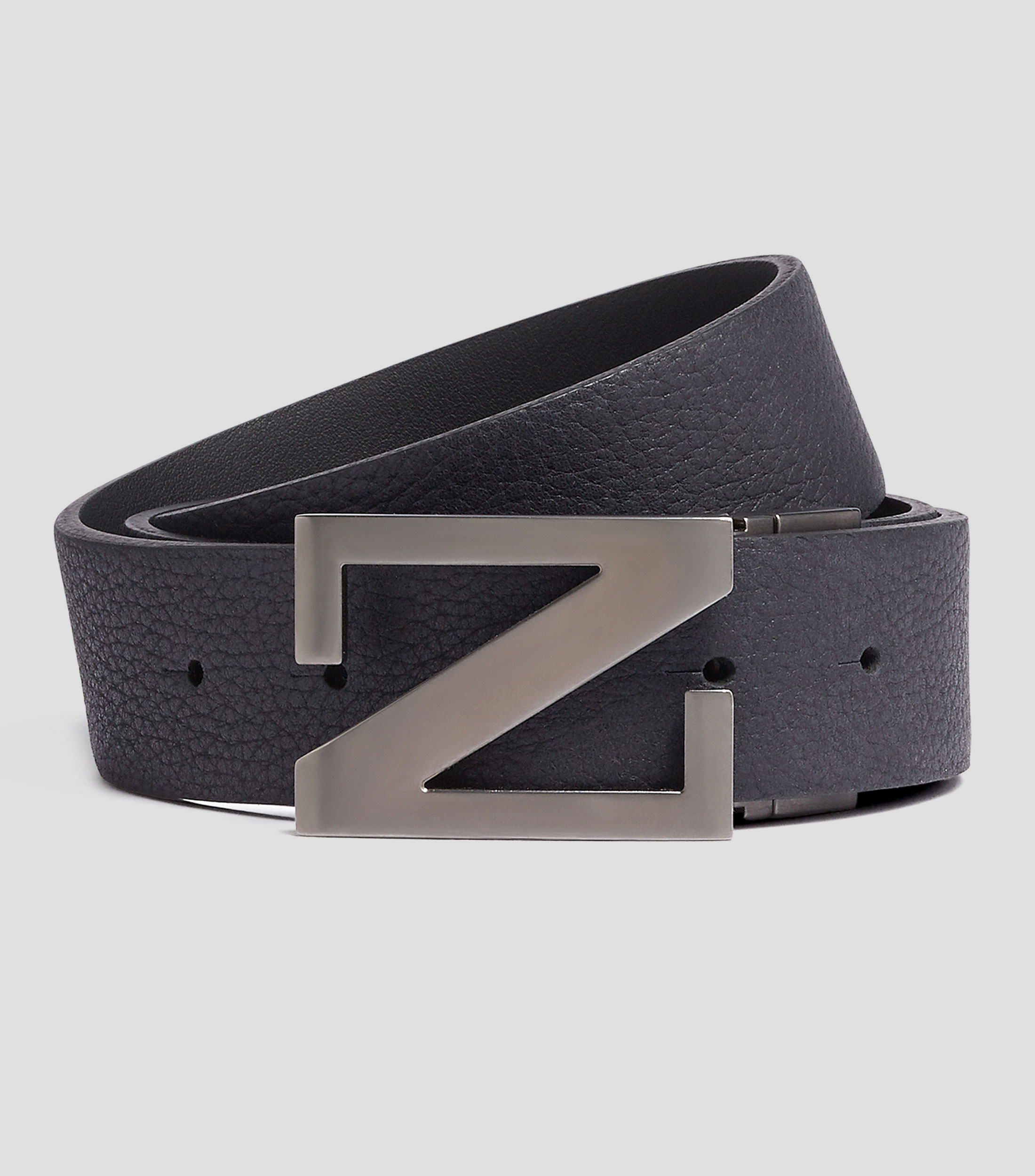 Cinturón casual reversible en piel bicolor Hombre